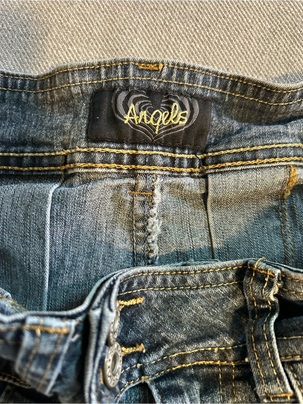 Angels Denim Pleated Micro Mini Skirt - Picture 2 of 5
